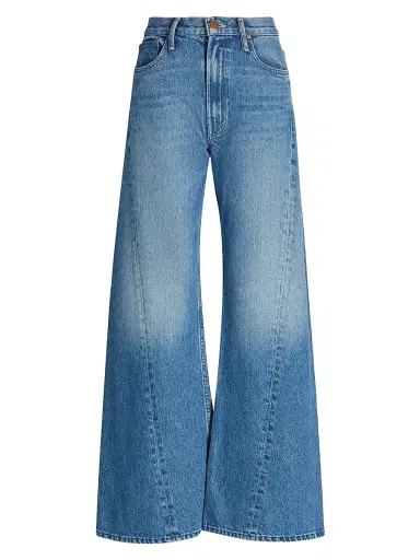 Mother Women's The Lemon Twist Wide-Leg Jeans - Rolling In The Dough - Size 31 | Thumbnail 1