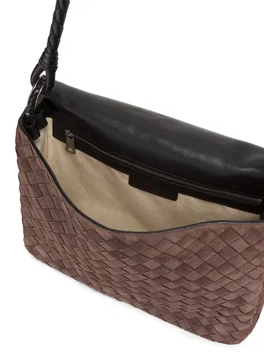 Bottega Veneta Men's Swin Intrecciato Suede Shoulder Bag | Thumbnail 5 Bottega Veneta Men's Swin Intrecciato Suede Shoulder Bag | Thumbnail 5