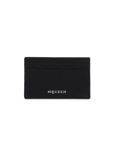 Alexander McQueen Men's Skull Leather Card Case - Black Silver | Thumbnail 2 Alexander McQueen Men's Skull Leather Card Case - Black Silver | Thumbnail 2