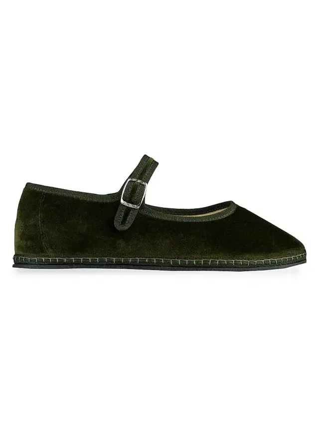 Vibi Venezia Women's Timeless Bottiglia Cotton Velvet Mary Janes - Bottiglia