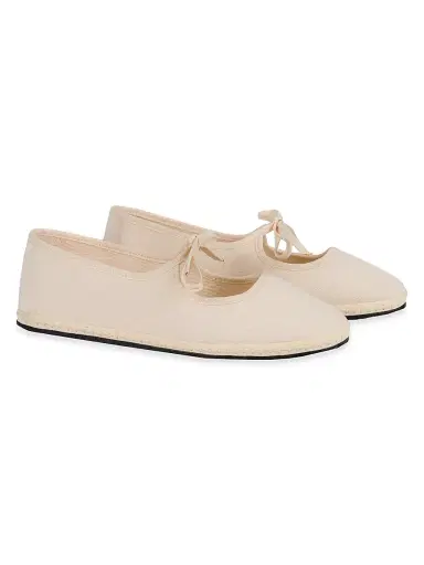 Vibi Venezia Women's Brigitte Cotton Slippers - Ecru - Size 10 | Thumbnail 2