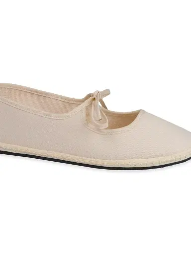 Vibi Venezia Women's Brigitte Cotton Slippers - Ecru - Size 10 | Thumbnail 3