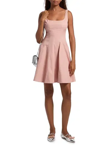 Staud Women's Wells Poplin Minidress - Dusty Rose | Thumbnail 2