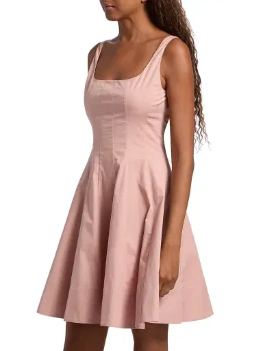 Staud Women's Wells Poplin Minidress - Dusty Rose | Thumbnail 4