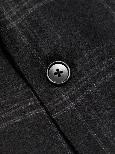 Saks Fifth Avenue Men's COLLECTION Plaid Wool-Blend Blazer - Black - Size 48 | Thumbnail 7