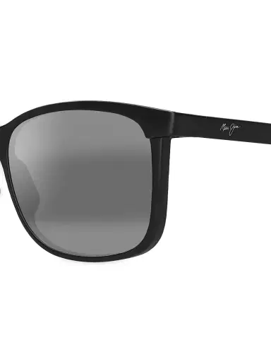 Maui Jim Men's Elua Hulili 57MM Rectangular Sunglasses - Grey Matte Black | Thumbnail 3
