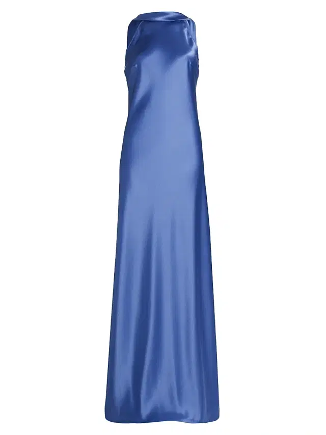 Talbot Runhof Women's Halterneck Slip Gown - Cornflower