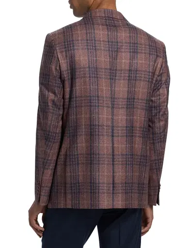 Saks Fifth Avenue Men's Plaid Wool-Blend Sport Coat - Pink - Size 48 | Thumbnail 5 Saks Fifth Avenue Men's Plaid Wool-Blend Sport Coat - Pink - Size 48 | Thumbnail 5