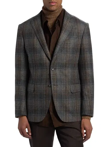 Saks Fifth Avenue Men's COLLECTION Plaid Wool Sport Coat | Thumbnail 3 Saks Fifth Avenue Men's COLLECTION Plaid Wool Sport Coat | Thumbnail 3