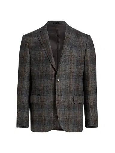 Saks Fifth Avenue Men's COLLECTION Plaid Wool Sport Coat | Thumbnail 1 Saks Fifth Avenue Men's COLLECTION Plaid Wool Sport Coat | Thumbnail 1