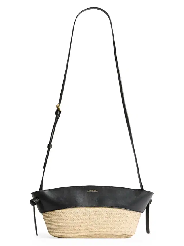 Altuzarra Women's Knot Palm Straw Crossbody Bag - Black