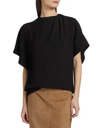 Proenza Schouler Women's Etta Oversized Layered Top - Black | Thumbnail 3