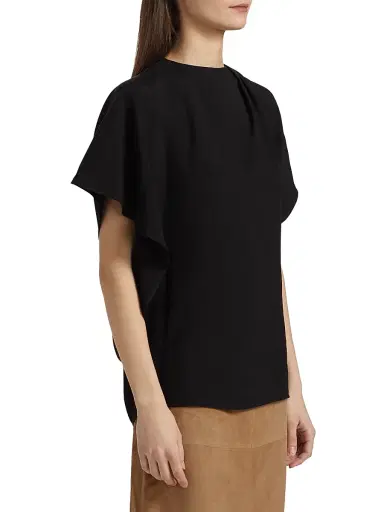 Proenza Schouler Women's Etta Oversized Layered Top - Black | Thumbnail 4