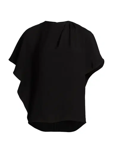 Proenza Schouler Women's Etta Oversized Layered Top - Black | Thumbnail 1