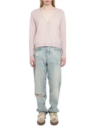 Zadig & Voltaire Women's Manylla Cashmere V-Neck Cardigan - Bebe - Size XS | Thumbnail 2 Zadig & Voltaire Women's Manylla Cashmere V-Neck Cardigan - Bebe - Size XS | Thumbnail 2