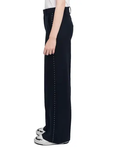Zadig & Voltaire Women's Panol Tailleur Strass Woven Wide-Leg Pants - Encre - Size XL | Thumbnail 4 Zadig & Voltaire Women's Panol Tailleur Strass Woven Wide-Leg Pants - Encre - Size XL | Thumbnail 4