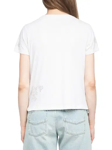 Zadig & Voltaire Women's Alys Rhinestone Graphic Crewneck T-Shirt - Judo - Size Medium | Thumbnail 4 Zadig & Voltaire Women's Alys Rhinestone Graphic Crewneck T-Shirt - Judo - Size Medium | Thumbnail 4