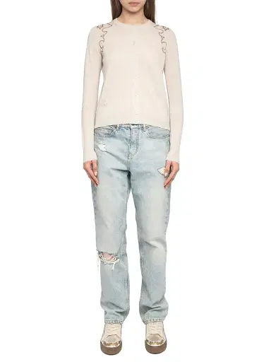 Zadig & Voltaire Women's Missya Rhinestone Cashmere Cardigan | Thumbnail 2 Zadig & Voltaire Women's Missya Rhinestone Cashmere Cardigan | Thumbnail 2