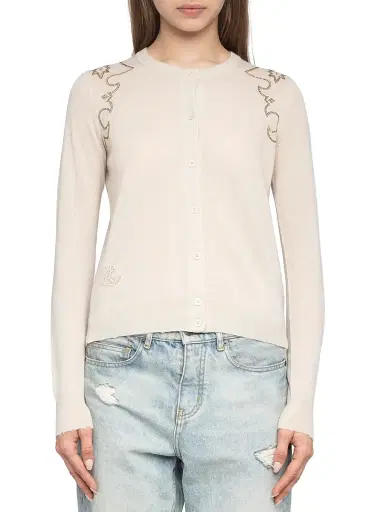 Zadig & Voltaire Women's Missya Rhinestone Cashmere Cardigan | Thumbnail 3 Zadig & Voltaire Women's Missya Rhinestone Cashmere Cardigan | Thumbnail 3