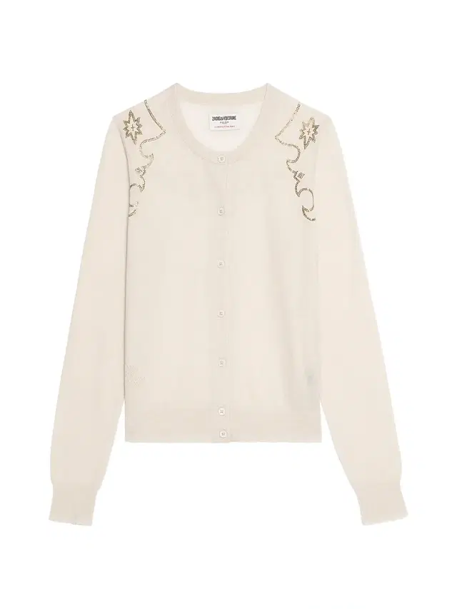 Zadig & Voltaire Women's Missya Rhinestone Cashmere Cardigan - Ecru