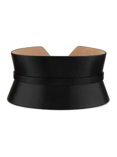 ALAIA Women's Double Bustier Leather Belt - Noir | Thumbnail 2 ALAIA Women's Double Bustier Leather Belt - Noir | Thumbnail 2