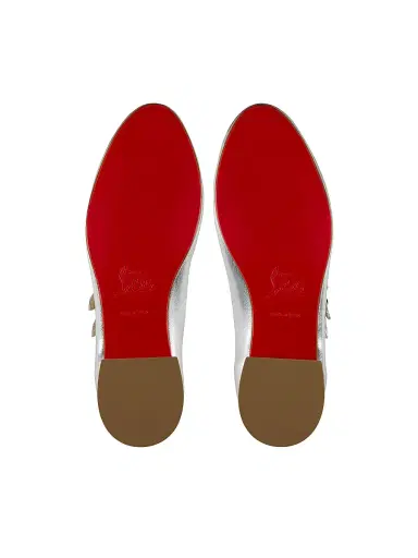Christian Louboutin Jane Fille Ballet Shoes - Silver 3.5 (Child) | Thumbnail 4