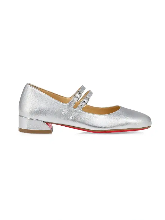 Jane Fille Ballet Shoes - Silver 3.5 (Child)