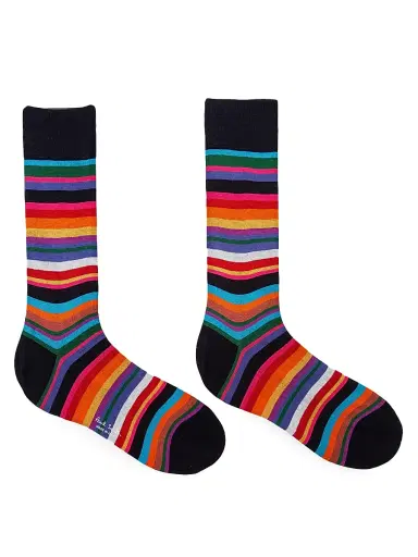Paul Smith Men's Aldgate Striped Socks - Navy | Thumbnail 2 Paul Smith Men's Aldgate Striped Socks - Navy | Thumbnail 2
