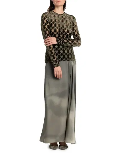 Giorgio Armani Women's Geometric Jersey Top | Thumbnail 2 Giorgio Armani Women's Geometric Jersey Top | Thumbnail 2