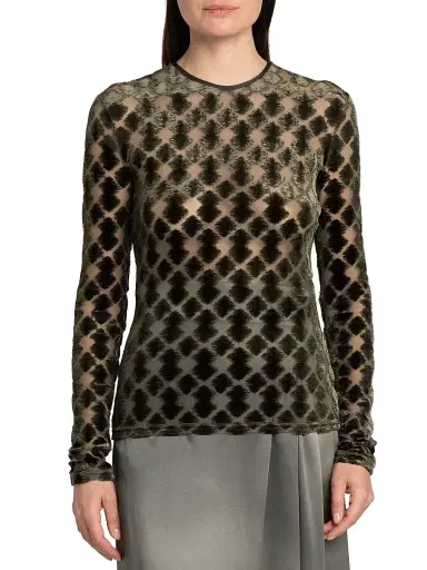 Giorgio Armani Women's Geometric Jersey Top | Thumbnail 3 Giorgio Armani Women's Geometric Jersey Top | Thumbnail 3