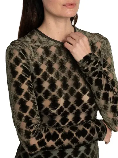 Giorgio Armani Women's Geometric Jersey Top | Thumbnail 6 Giorgio Armani Women's Geometric Jersey Top | Thumbnail 6