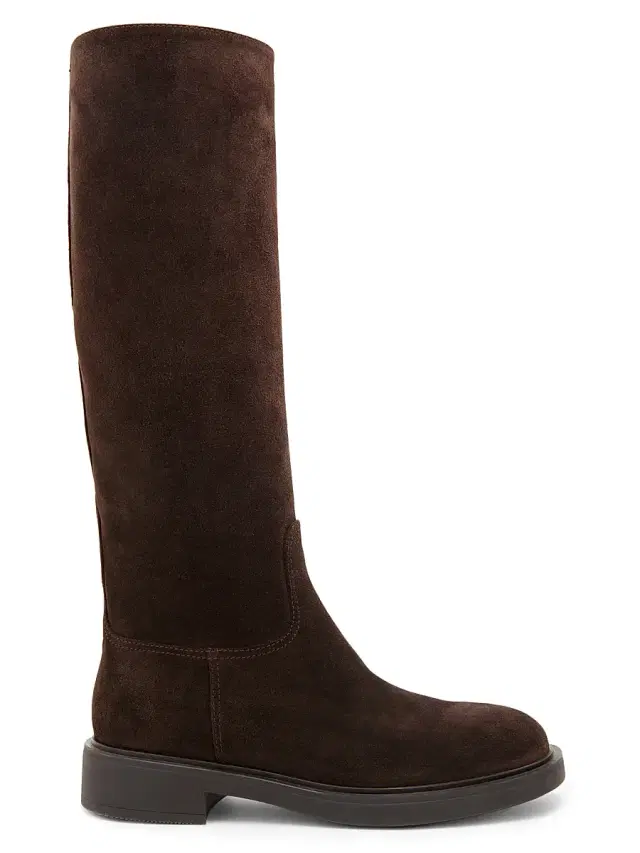 Gianvito Rossi Women's Ascott Suede Knee-High Boots - Moka