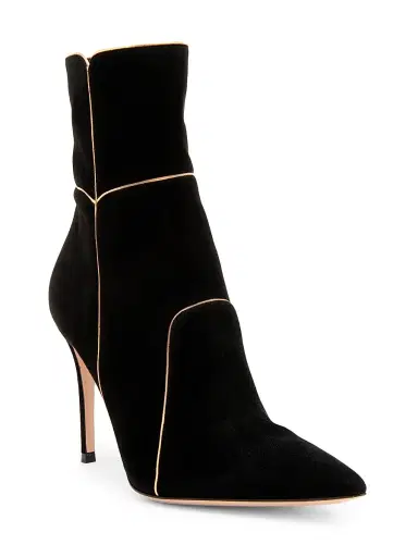 Gianvito Rossi Women's 95MM Suede Ankle Boots - Black Mekong | Thumbnail 2 Gianvito Rossi Women's 95MM Suede Ankle Boots - Black Mekong | Thumbnail 2
