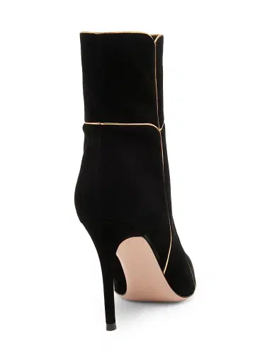 Gianvito Rossi Women's 95MM Suede Ankle Boots - Black Mekong | Thumbnail 3 Gianvito Rossi Women's 95MM Suede Ankle Boots - Black Mekong | Thumbnail 3