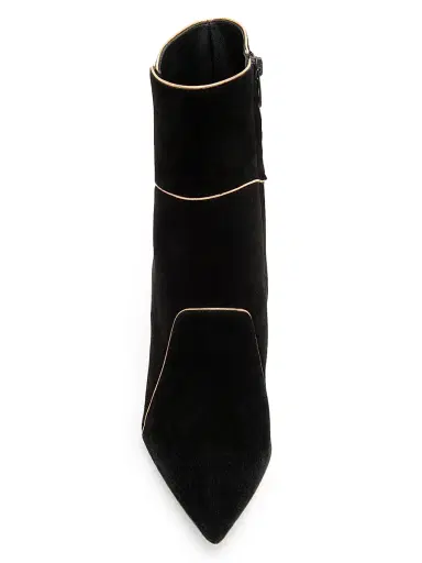 Gianvito Rossi Women's 95MM Suede Ankle Boots - Black Mekong | Thumbnail 4 Gianvito Rossi Women's 95MM Suede Ankle Boots - Black Mekong | Thumbnail 4