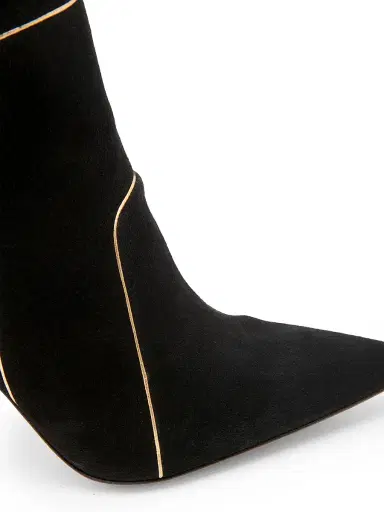 Gianvito Rossi Women's 95MM Suede Ankle Boots - Black Mekong | Thumbnail 5 Gianvito Rossi Women's 95MM Suede Ankle Boots - Black Mekong | Thumbnail 5
