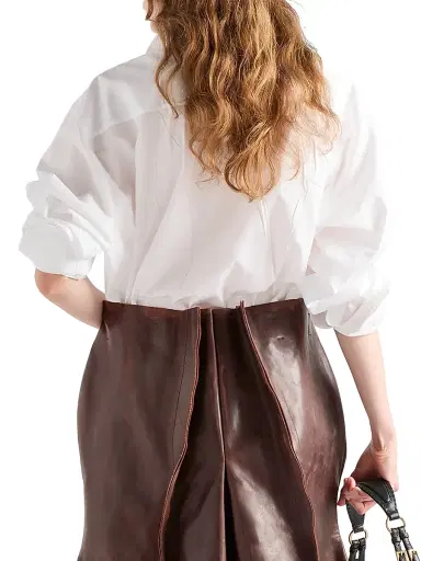 Prada Women's Poplin Shirt - White | Thumbnail 3