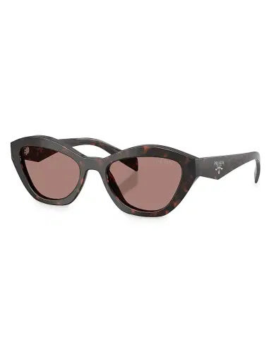 Prada Women's 52MM Tortoise Butterfly Sunglasses - Light Brown | Thumbnail 2