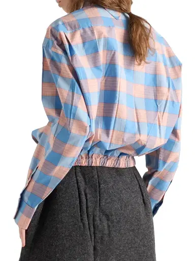 Prada Women's Checked Poplin Shirt - Pink | Thumbnail 3