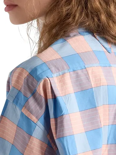 Prada Women's Checked Poplin Shirt - Pink | Thumbnail 5