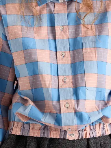 Prada Women's Checked Poplin Shirt - Pink | Thumbnail 6