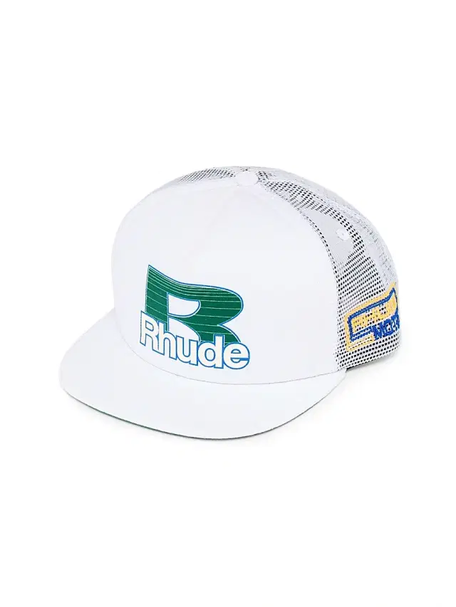 Rhude Men's Roadway Racing Trucker Hat - White