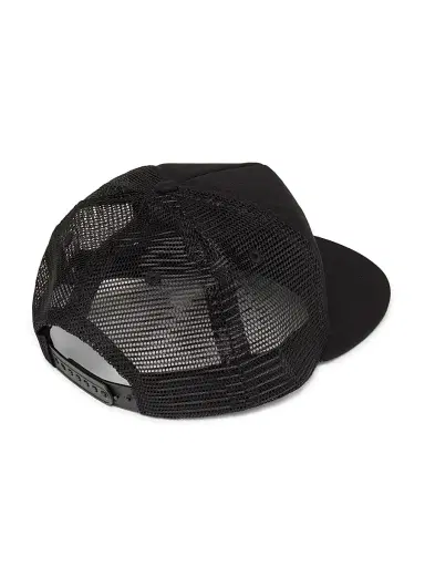 Rhude Men's Collegiate Cotton Trucker Hat - Black | Thumbnail 2 Rhude Men's Collegiate Cotton Trucker Hat - Black | Thumbnail 2