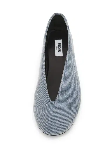 MOSCHINO Women's Corsage Denim Ballet Flats - Light Blue - Size 11 | Thumbnail 4 MOSCHINO Women's Corsage Denim Ballet Flats - Light Blue - Size 11 | Thumbnail 4
