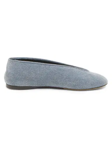 MOSCHINO Women's Corsage Denim Ballet Flats - Light Blue - Size 11 | Thumbnail 1 MOSCHINO Women's Corsage Denim Ballet Flats - Light Blue - Size 11 | Thumbnail 1