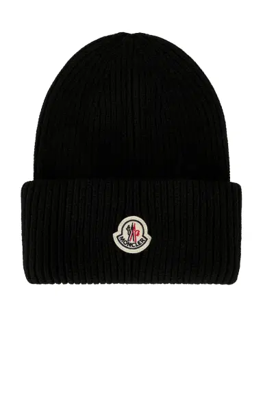 Moncler Logo Beanie | Thumbnail 1 Moncler Logo Beanie | Thumbnail 1