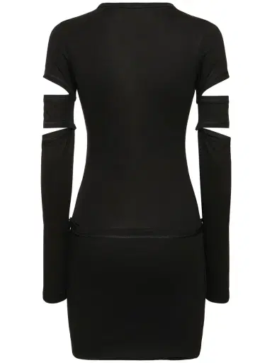 HELMUT LANG Slash Cut Out Jersey Midi Dress | Thumbnail 5