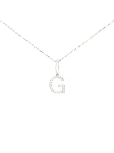 Wish Fine Jewelry 0.35ct Diamond 18K Gold Letter G Pendant | Thumbnail 1 Wish Fine Jewelry 0.35ct Diamond 18K Gold Letter G Pendant | Thumbnail 1