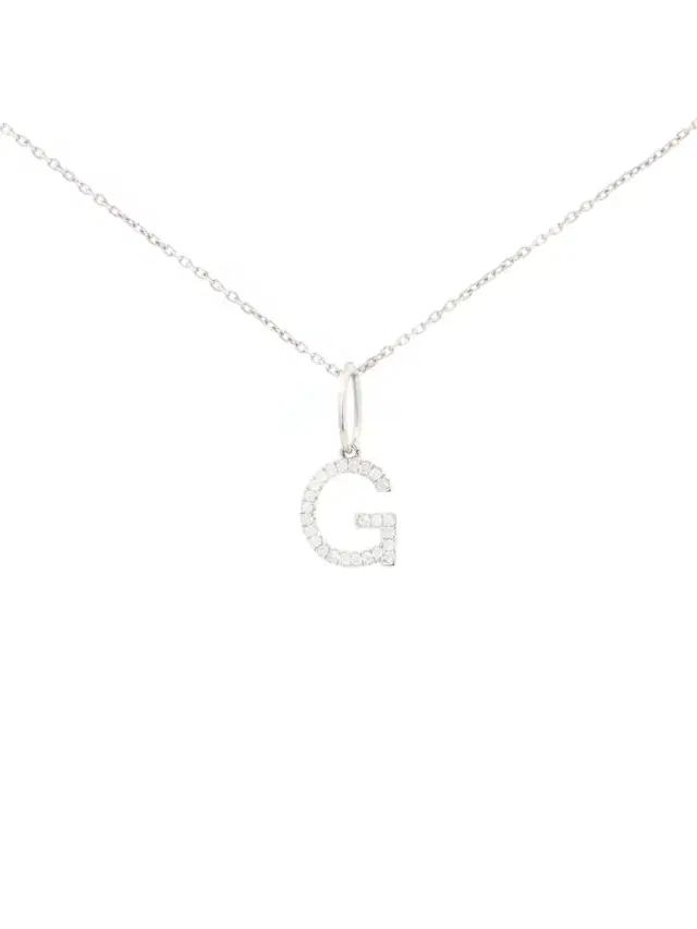 Wish Fine Jewelry 0.35ct Diamond 18K Gold Letter G Pendant
