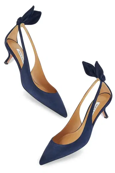 Aquazzura Bow Tie Pump 50 | Thumbnail 4 Aquazzura Bow Tie Pump 50 | Thumbnail 4